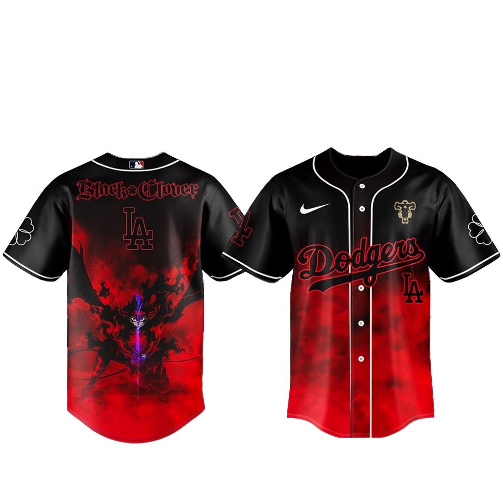 Los Angeles Dodgers x Black Clover Baseball Jersey
