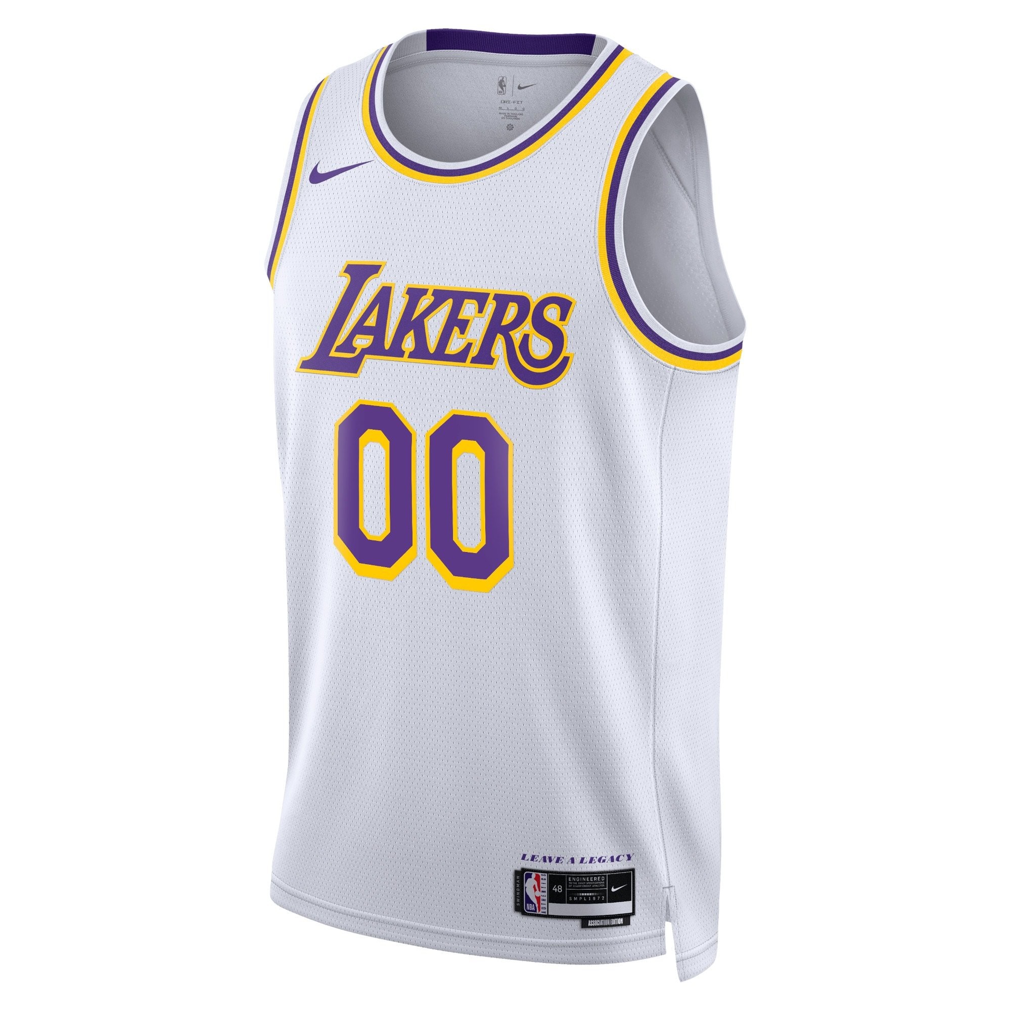 Los Angeles Lakers Association Swingman Custom Jersey Unisex Multicolor