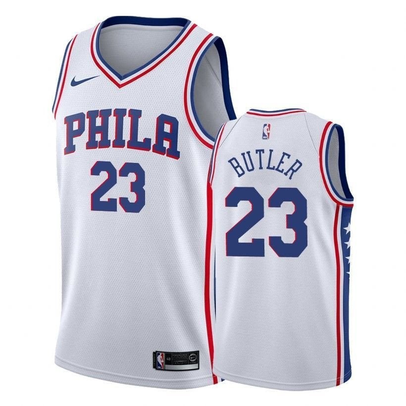 Men's Jimmy Butler 23 Philadelphia 76ers Association White Jersey