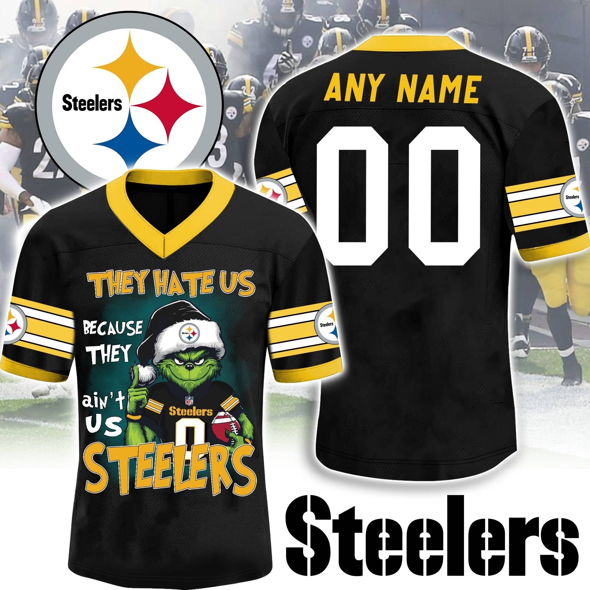 Musemora - Unisex Pittsburgh Steelers T-Jersey Shirt - Football