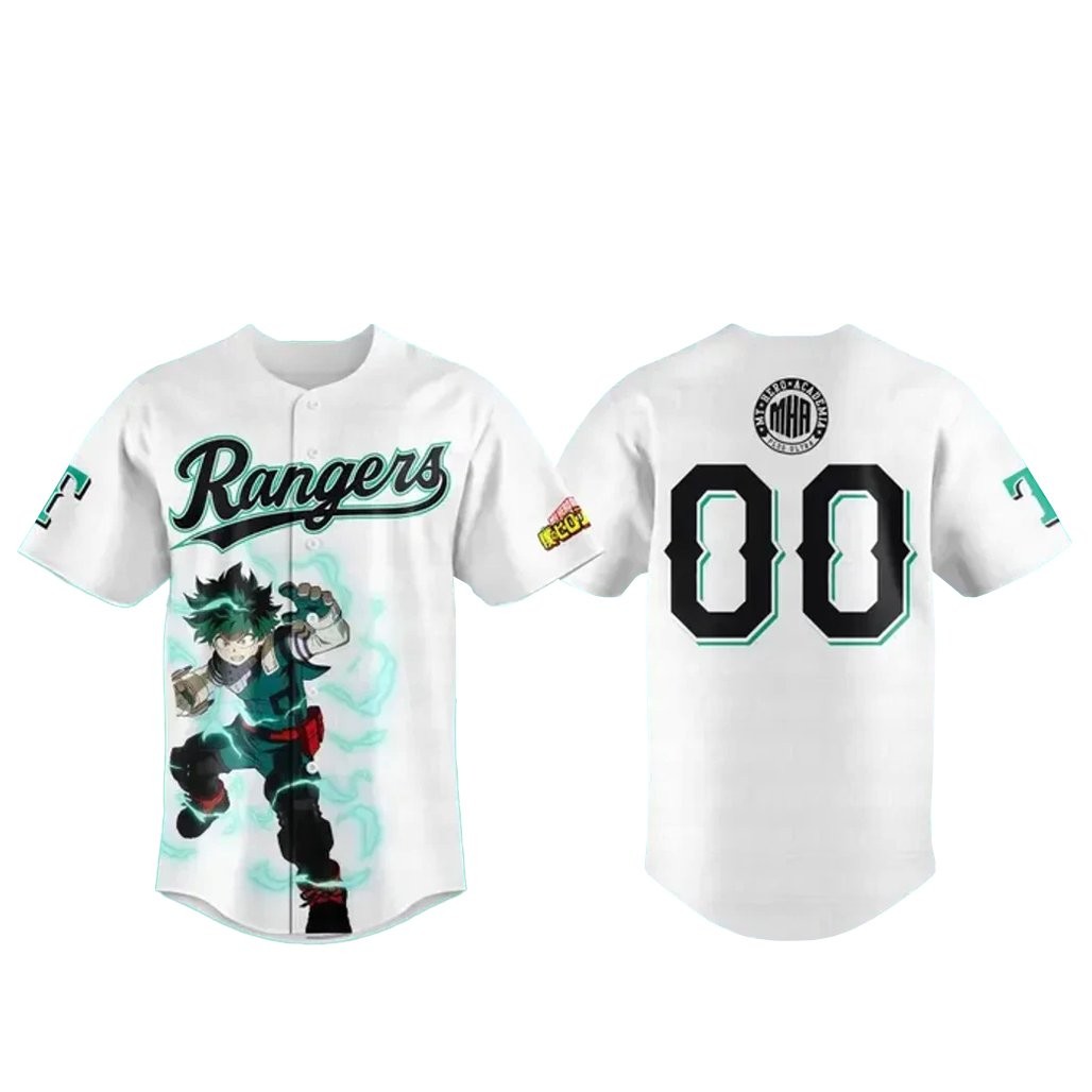 Custom Number Texas Rangers x My Hero Academia Theme Nights 2026 Baseball Jersey