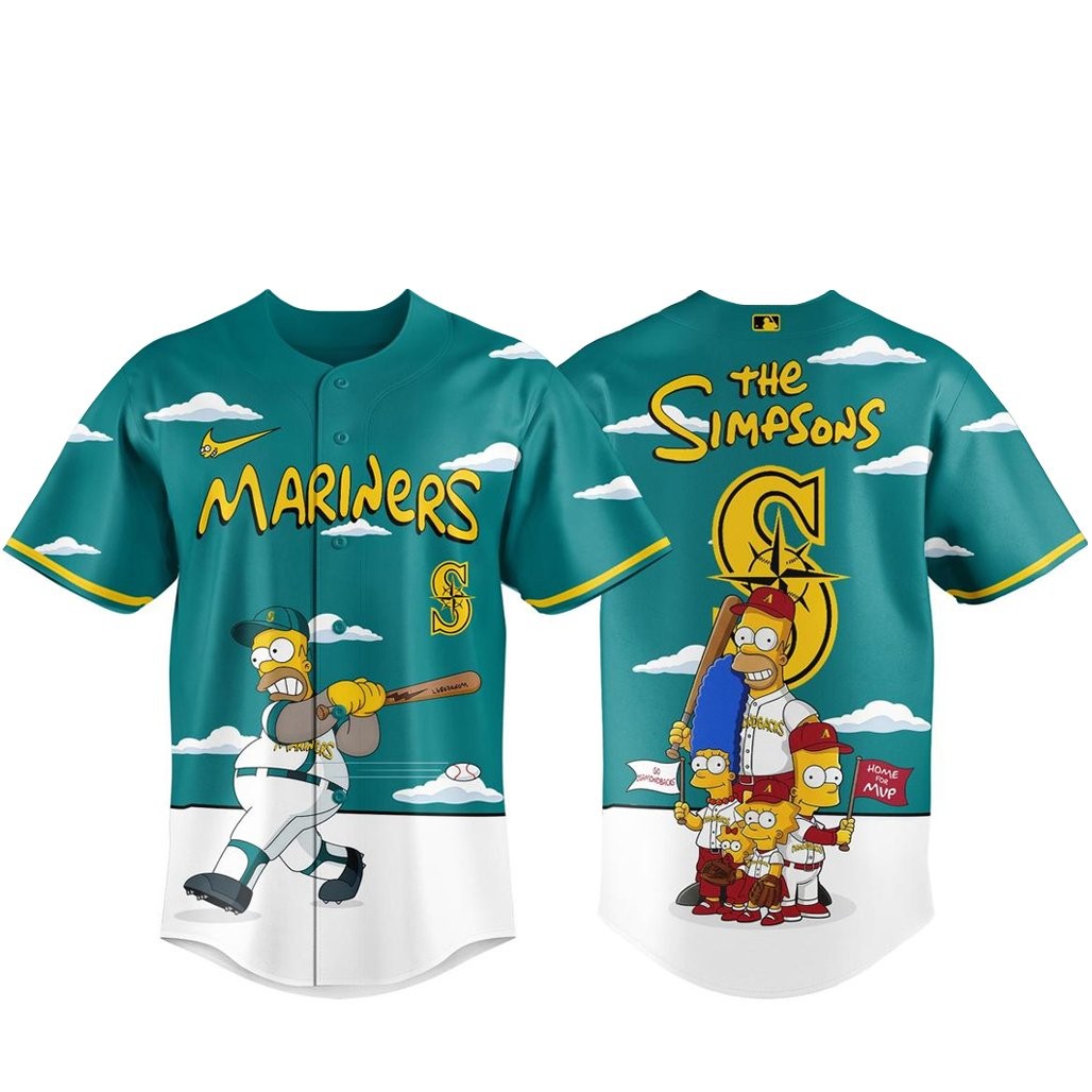 Seattle Mariners x The Simpsons 2026 Major Gameday Baseball Jersey