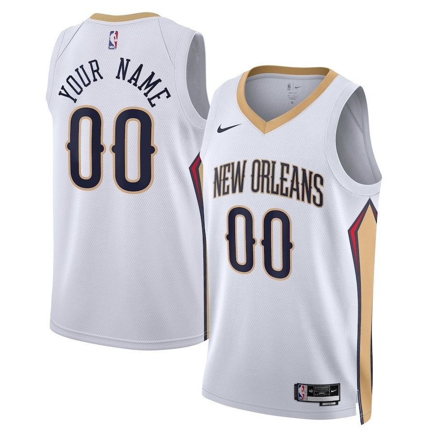 New Orleans Pelicans 2023/24 Association Swingman Custom Jersey White Men Unisex