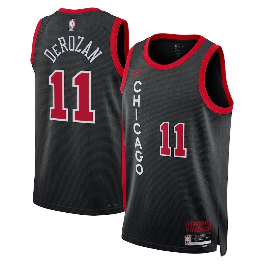 DeMar DeRozan 11 Chicago Bulls 2023/24 City Edition Swingman Jersey Black