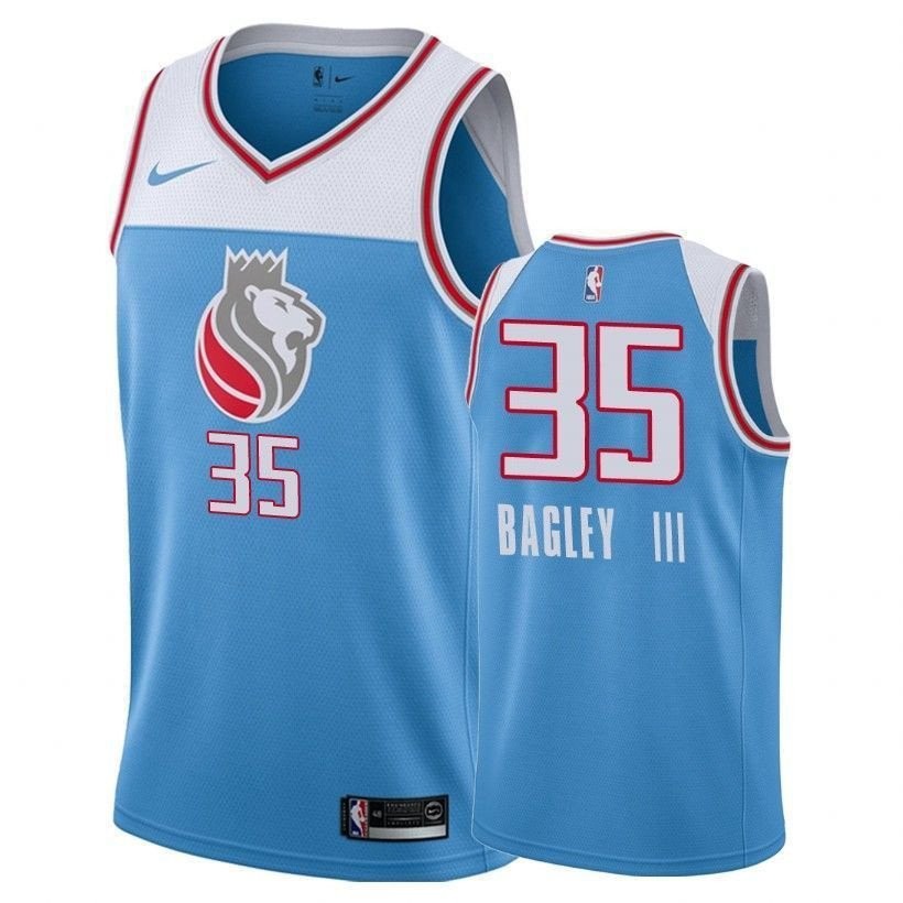 Men's Kings Male Marvin Bagley ? 35 City Blue Jersey