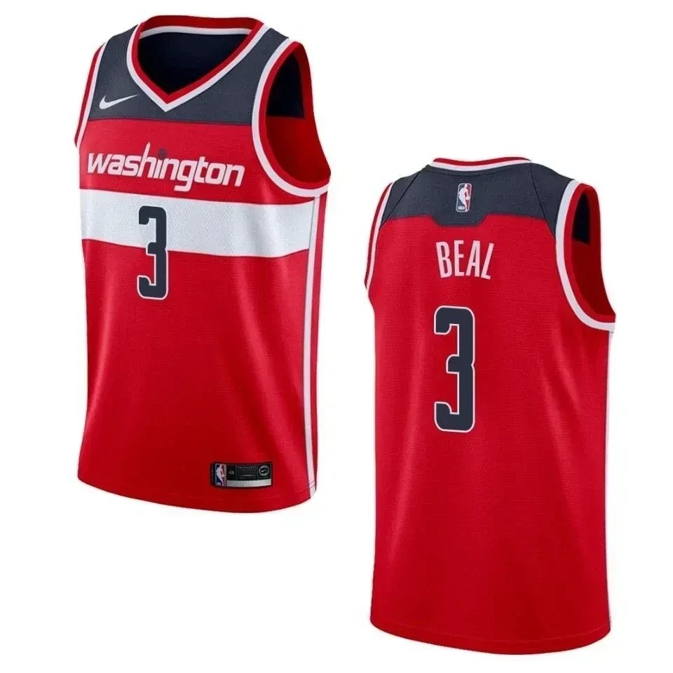 Men's Washington Wizards Bradley Beal Icon Swingman Jersey Red S-3XL