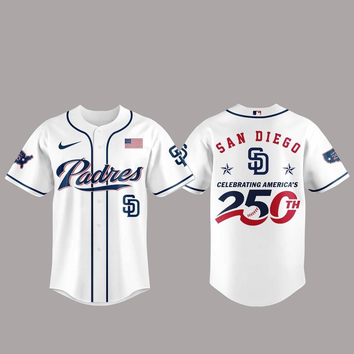 San Diego Padres America 250th Anniversary Of USA 2026 Baseball Jersey