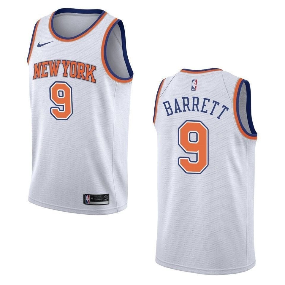 Men's New York Knicks R.J. Barrett #9 Statement Swingman Jersey White