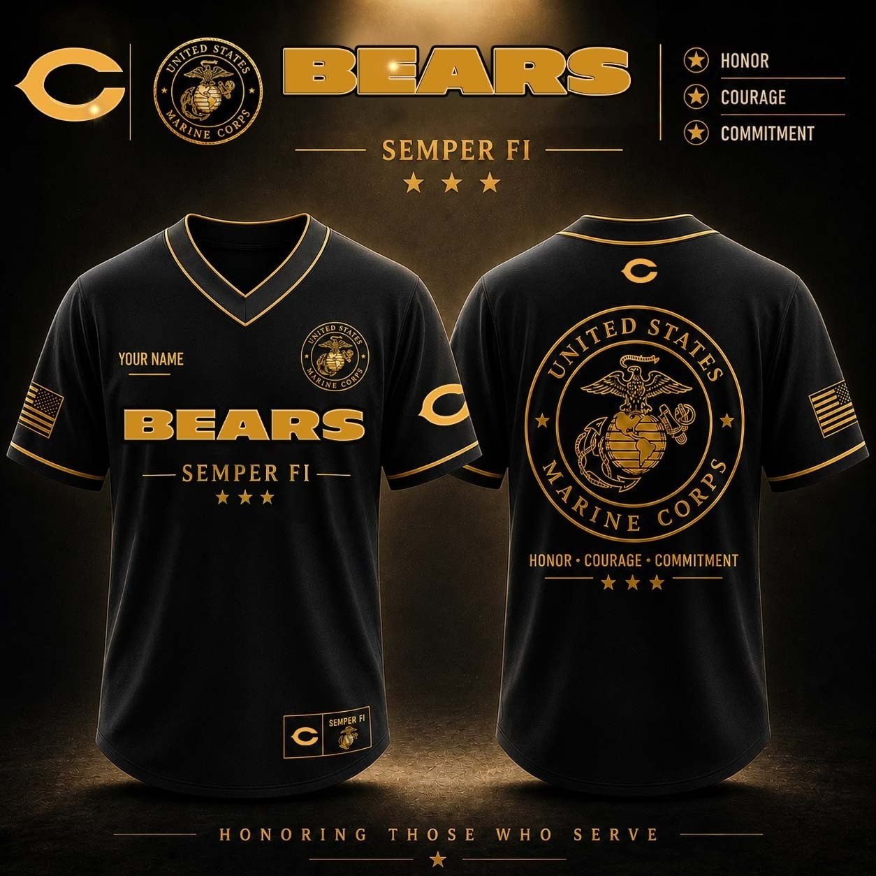 Musemora - Unisex Chicago Bears Jersey - Football