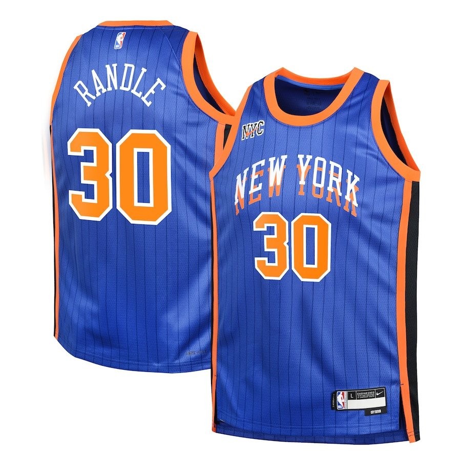 Julius Randle 30 New York Knicks 2023/24 City Edition Swingman Youth Jersey Blue
