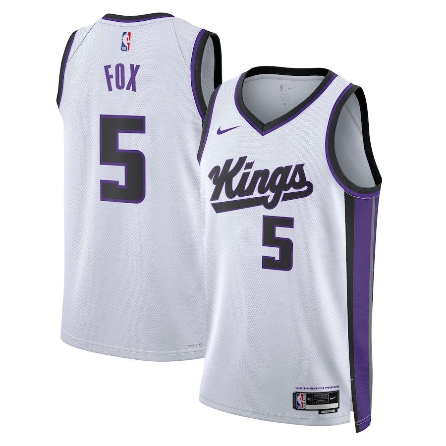 De'Aaron Fox 5 Sacramento Kings Unisex Swingman Jersey Association Edition White