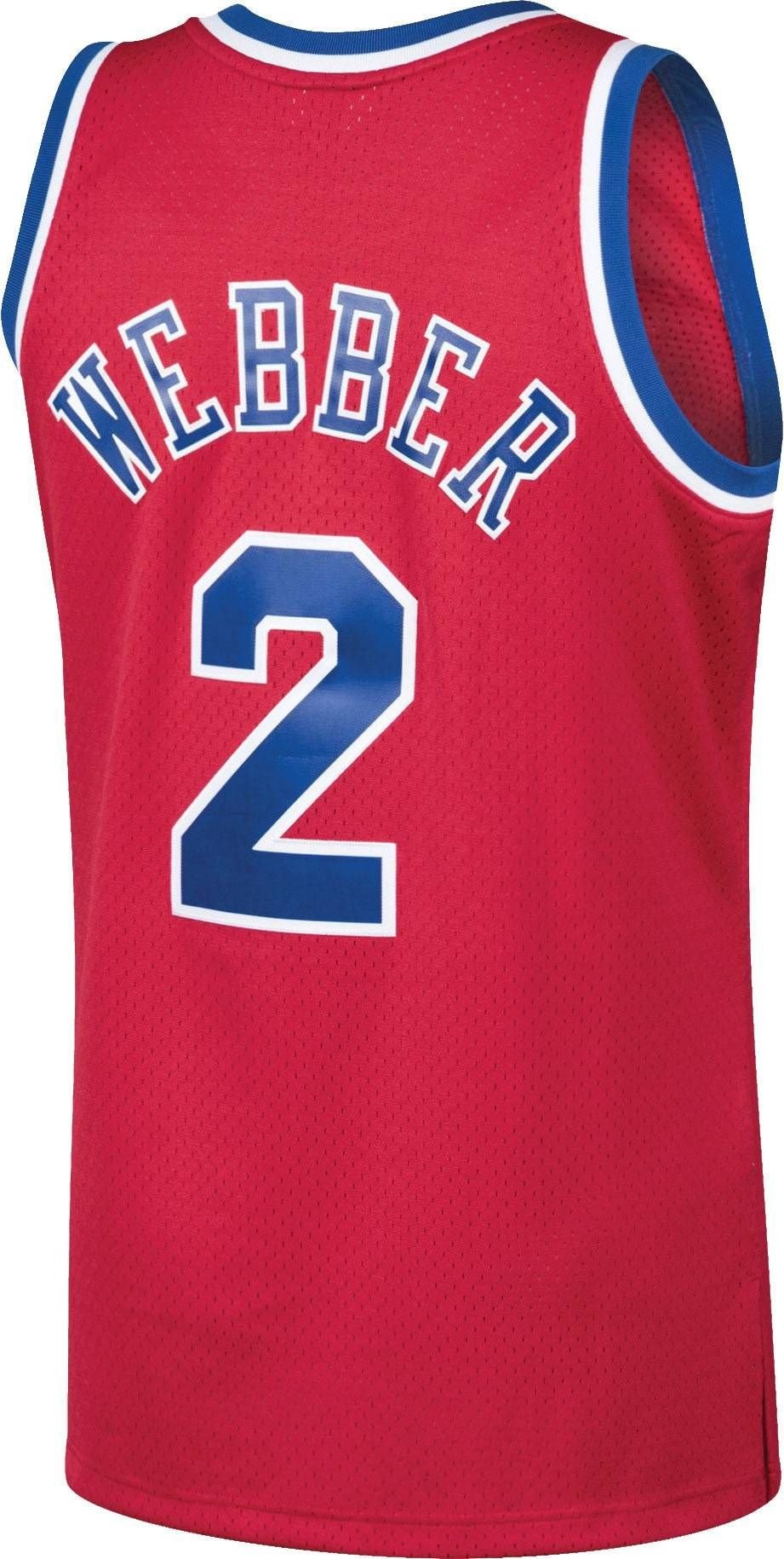 Mitchell Ness Men's Washington Bullets Chris Webber 2 Swingman Red Jersey - Image 3