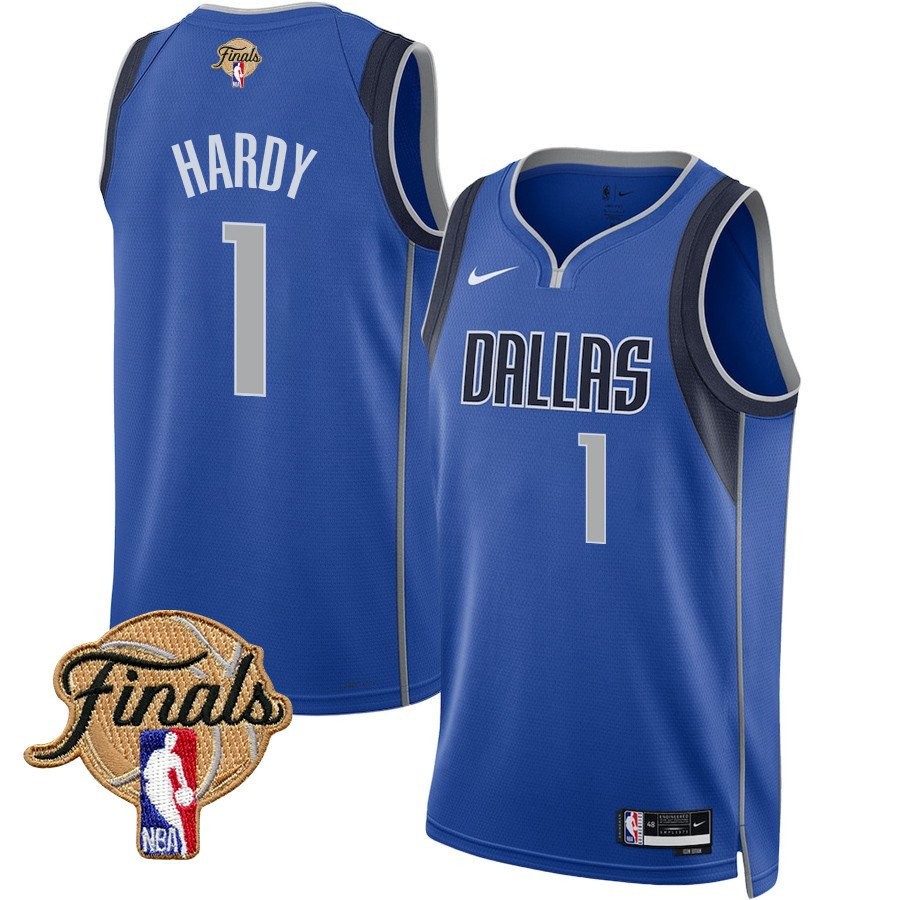 Jaden Hardy Dallas Mavericks 2024 Finals Patch Swingman Jersey Icon Edition Blue