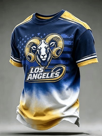 Musemora - Unisex Los Angeles Rams T-Shirt - Game Day Football