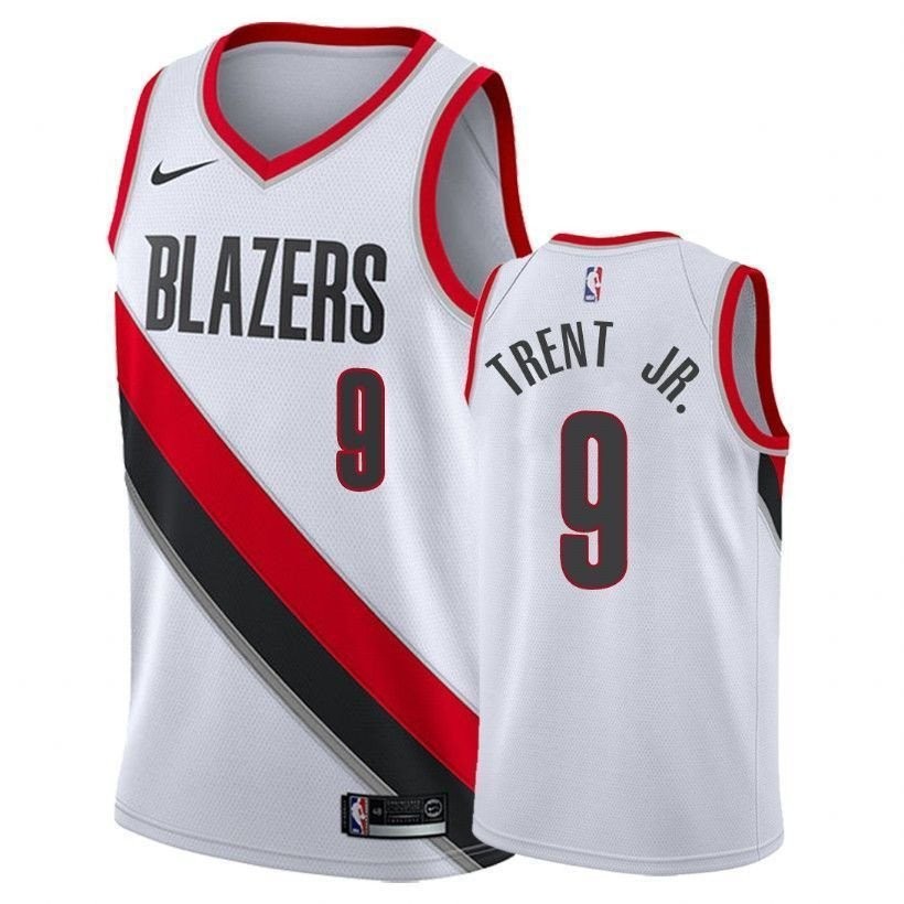 Men's Gary Trent Jr. #9 Association White NBA Basketball Jersey