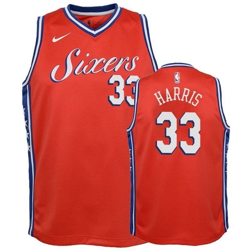 Youth Philadelphia 76ers Tobias Harris #33 2018-19 Statement Red Jersey