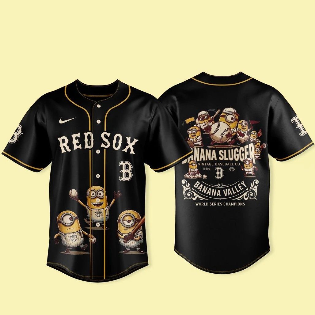 Boston Red Sox x Minions and Monsters 2026 Vintage 1920s Baseball Jersey