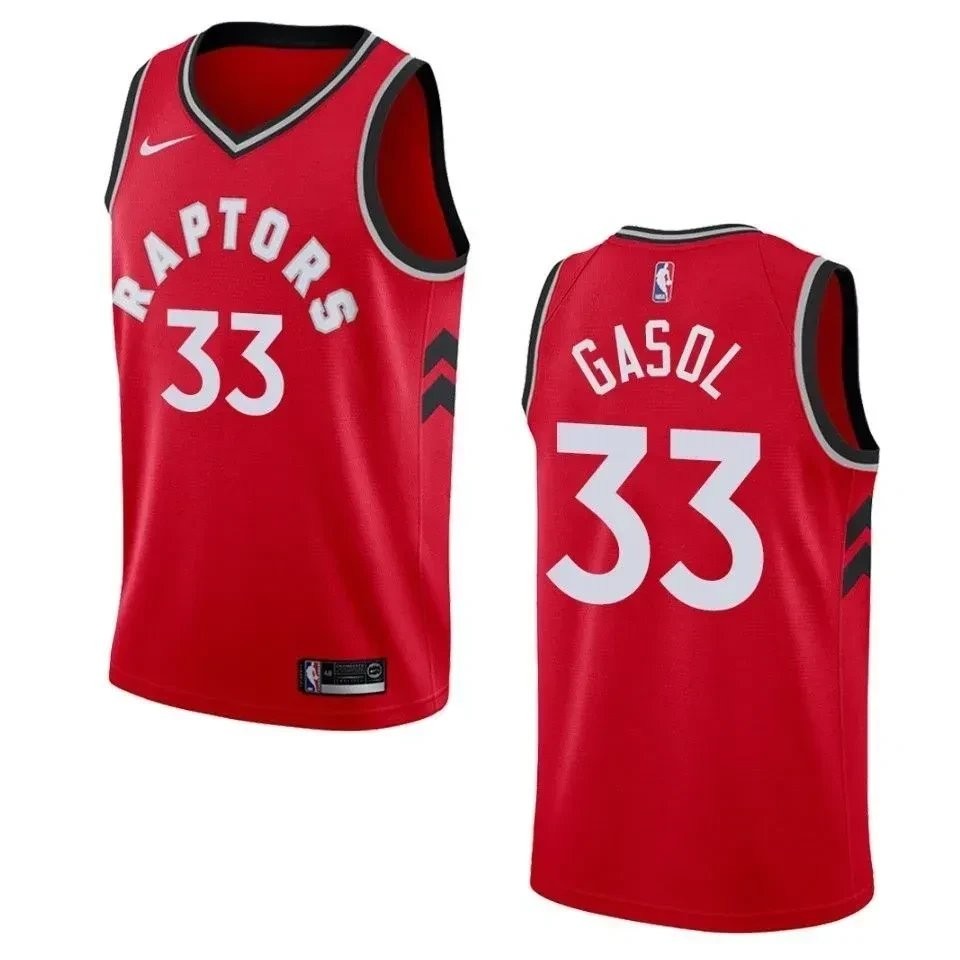 Men's Toronto Raptors Marc Gasol #33 Icon Swingman Jersey Red