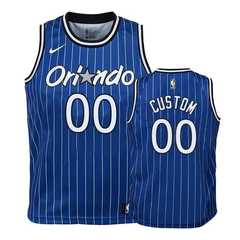 Youth Magic Custom 00 Hardwood Classics Blue Jersey - Unisex Multicolor Polyester