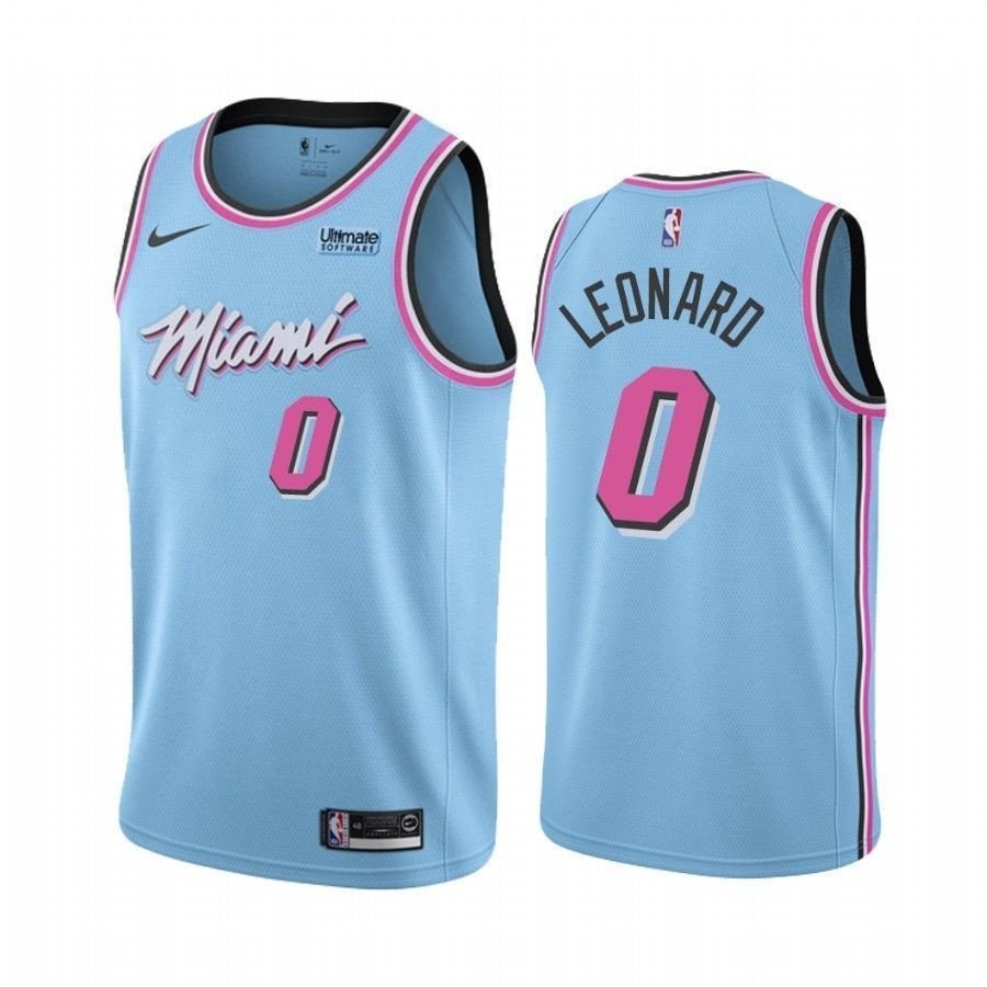 Miami Heat Meyers Leonard #0 City Edition Basketball Jersey Unisex Multicolor