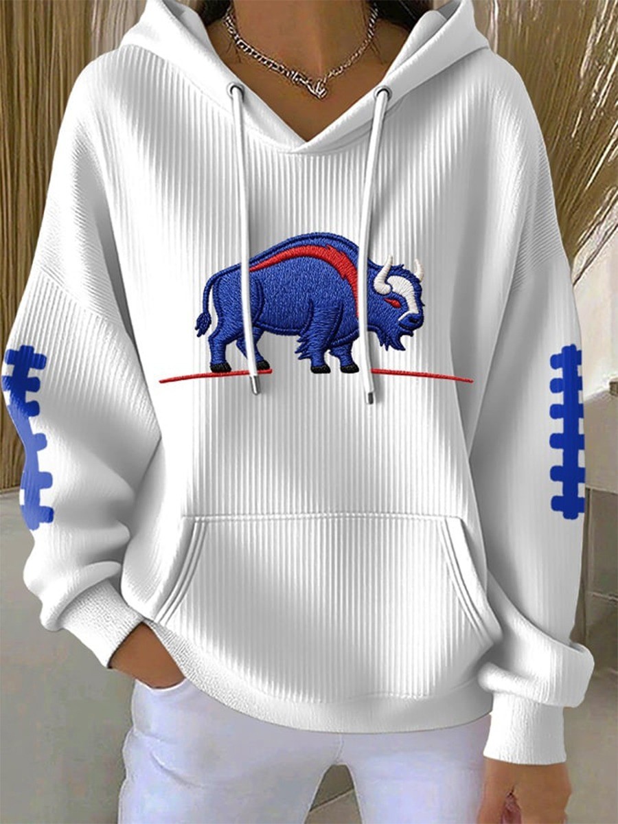 Musemora - Women's Buffalo Bills Sweatshirt - Game Day Football