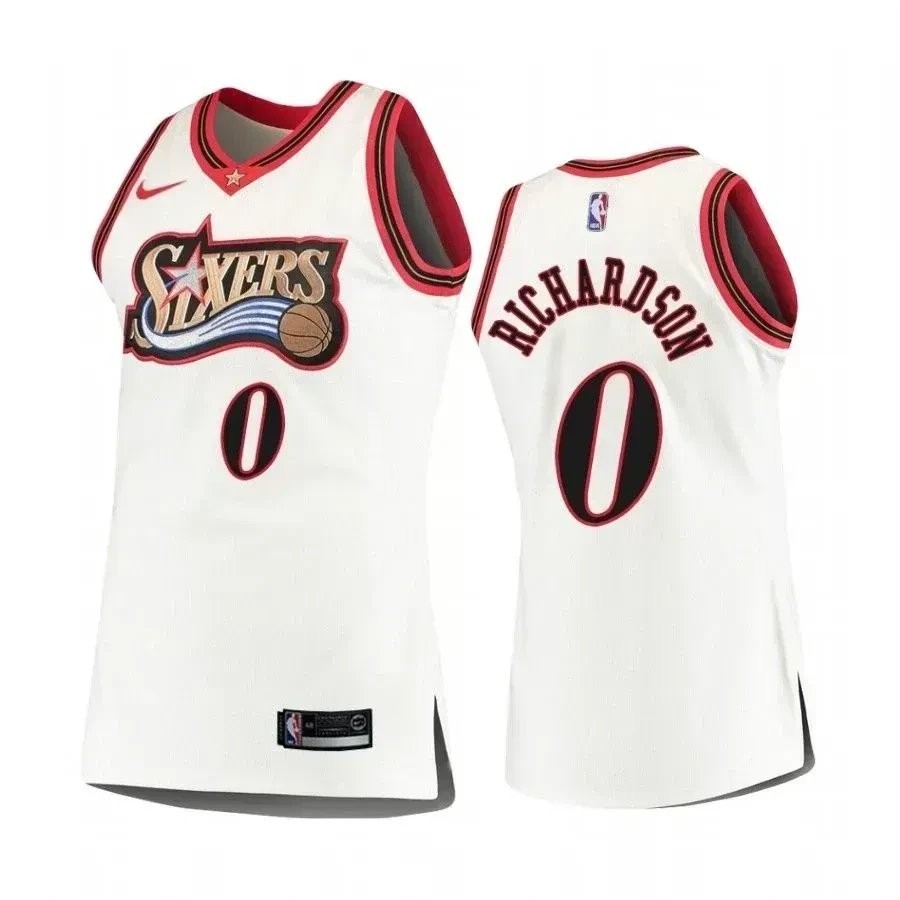 Men's Philadelphia 76ers Josh Richardson White Hardwood Classics Jersey