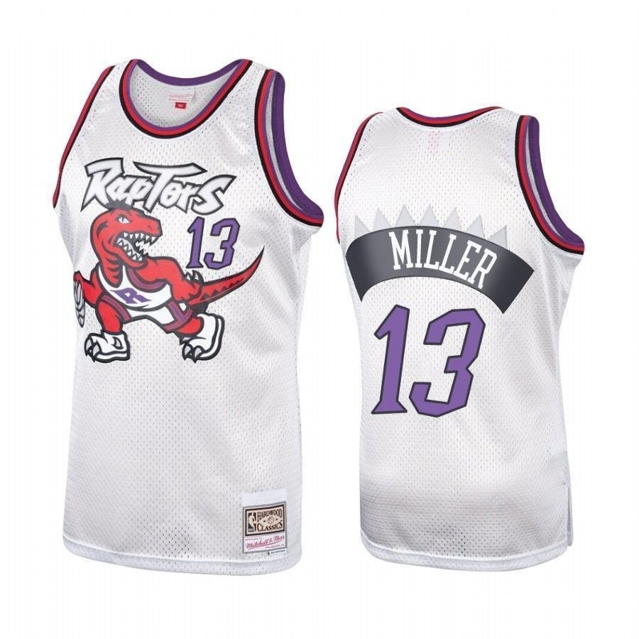 Men's Toronto Raptors Malcolm Miller Platinum Hardwood Classics Jersey #13