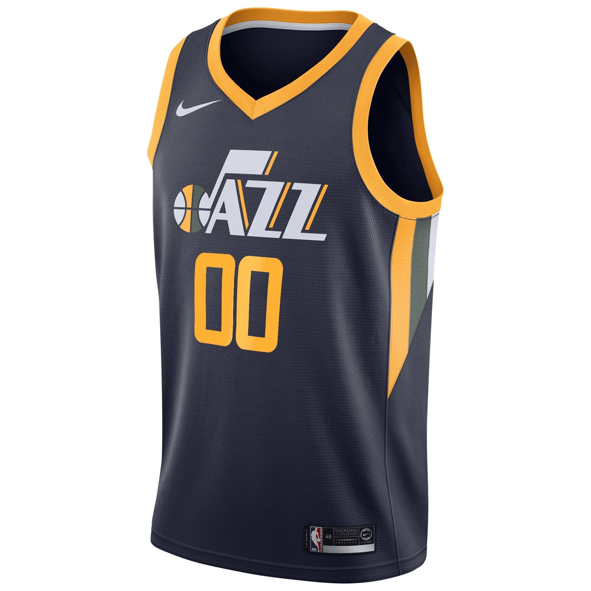 Utah Jazz Swingman Custom Jersey Navy - Icon Edition Jersey - Image 2