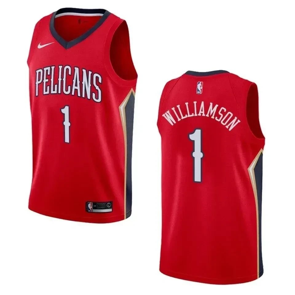 Men's New Orleans Pelicans Zion Williamson Statement Swingman Jersey Red