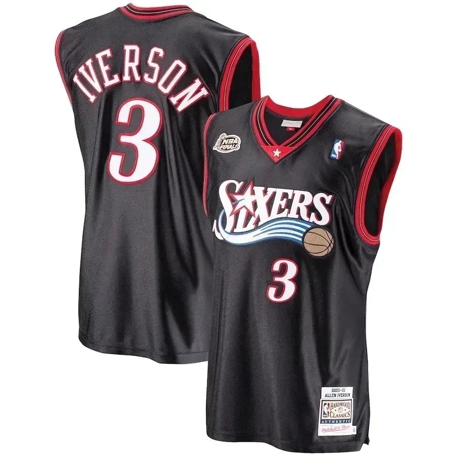 Allen Iverson Philadelphia 76ers Mitchell & Ness 2000-01 Hardwood Classics Player Jersey Black