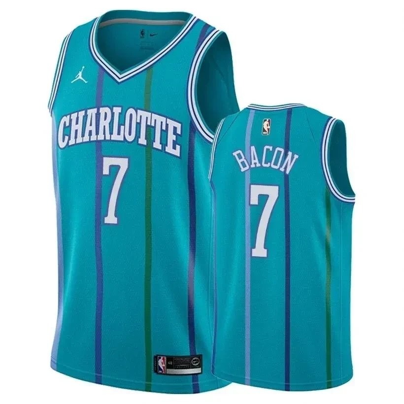 Men's Dwayne Bacon Charlotte Hornets #7 Classic Teal Basketball Jersey