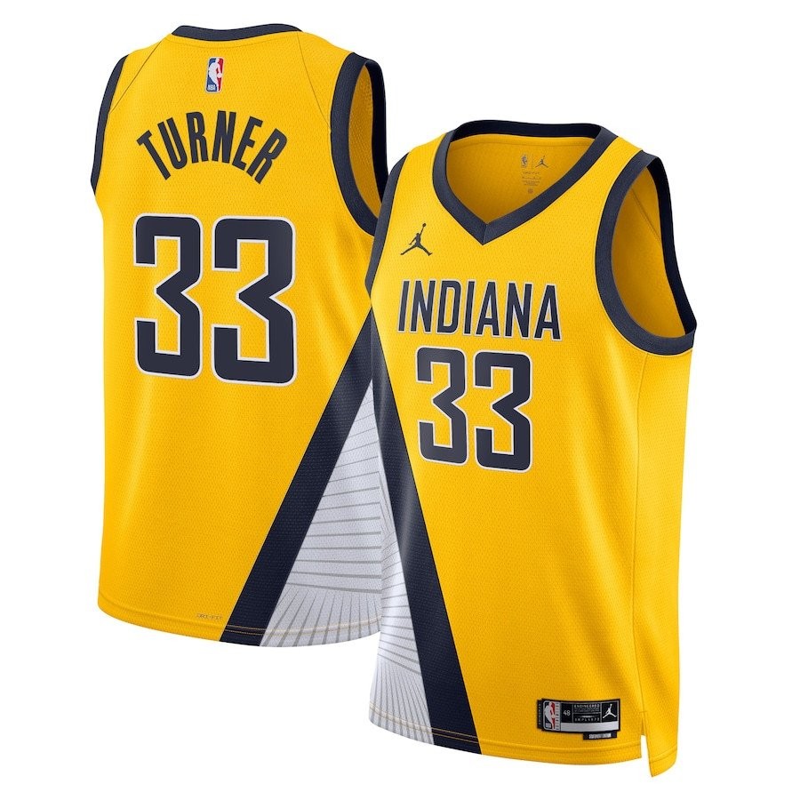 Myles Turner 33 Indiana Pacers Unisex Swingman Jersey Statement Edition Gold