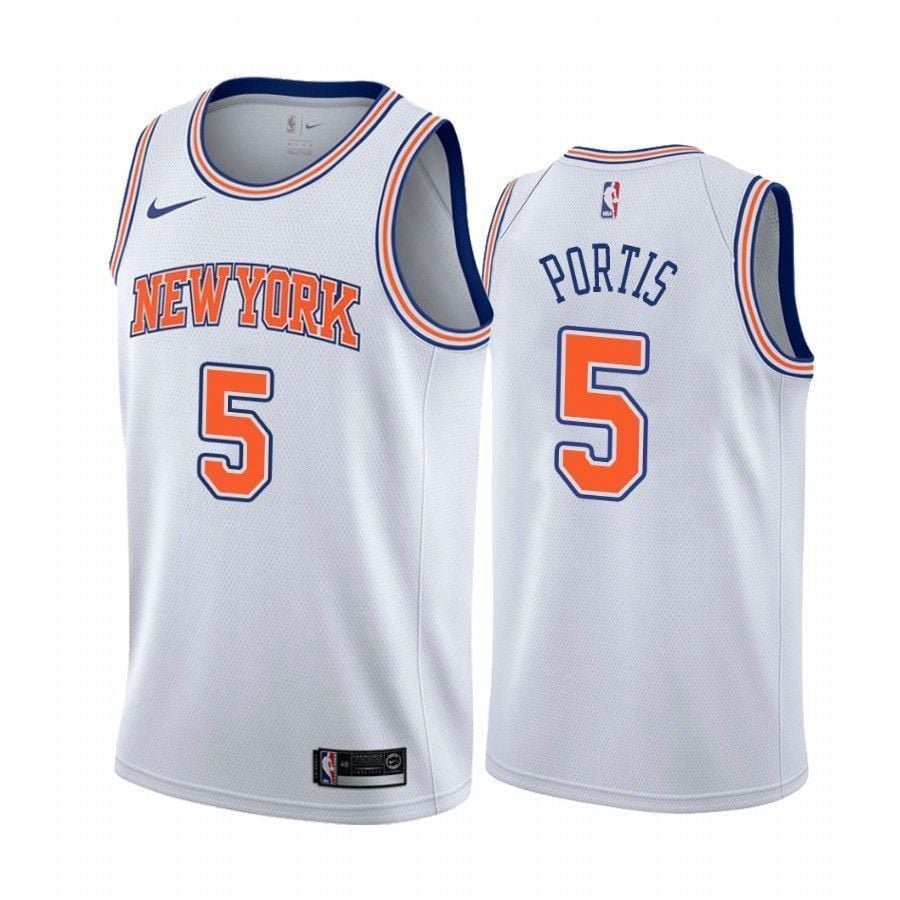 Men's New York Knicks Bobby Portis #1 Statet Multicolor Jersey