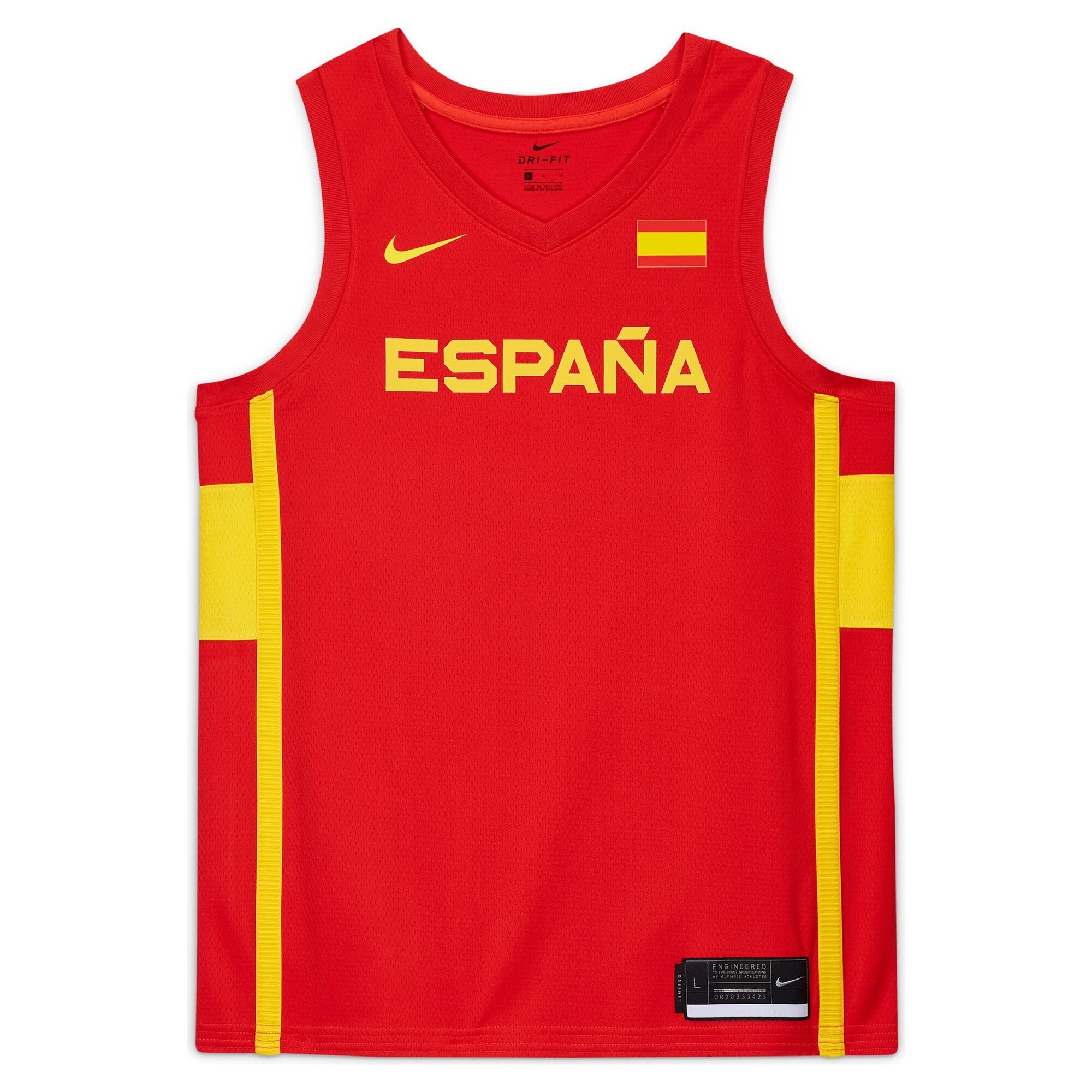 Spain Home Swingman Jersey Mens - Multicolor Lightweight Breathable Polyester Athletic Wear