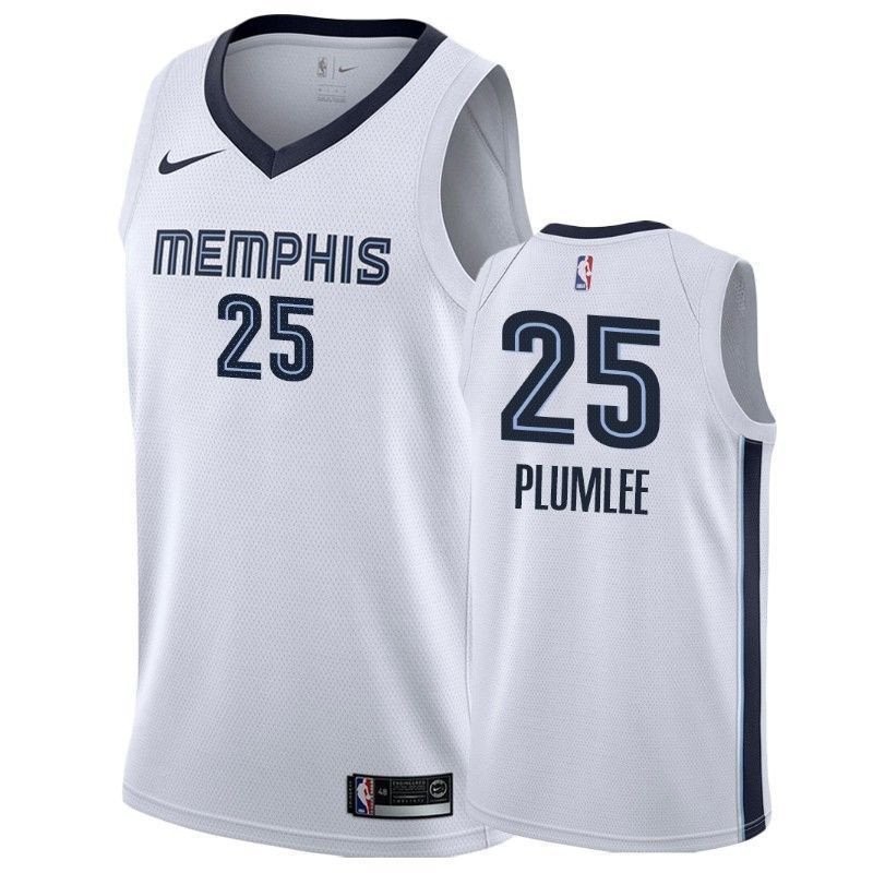Men's Memphis Grizzlies Miles Plumlee 25 Association Multicolor Jersey