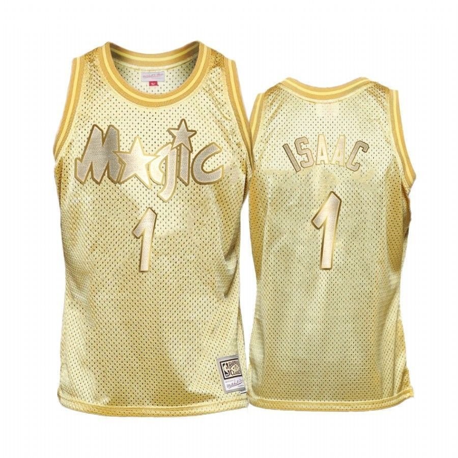 Men's Jonathan Isaac 1 Orlando Magic Gold Midas Sm Jersey