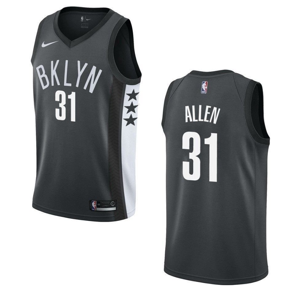 Men's Brooklyn Nets Jarrett Allen Statement Swingman Jersey Black S-3XL