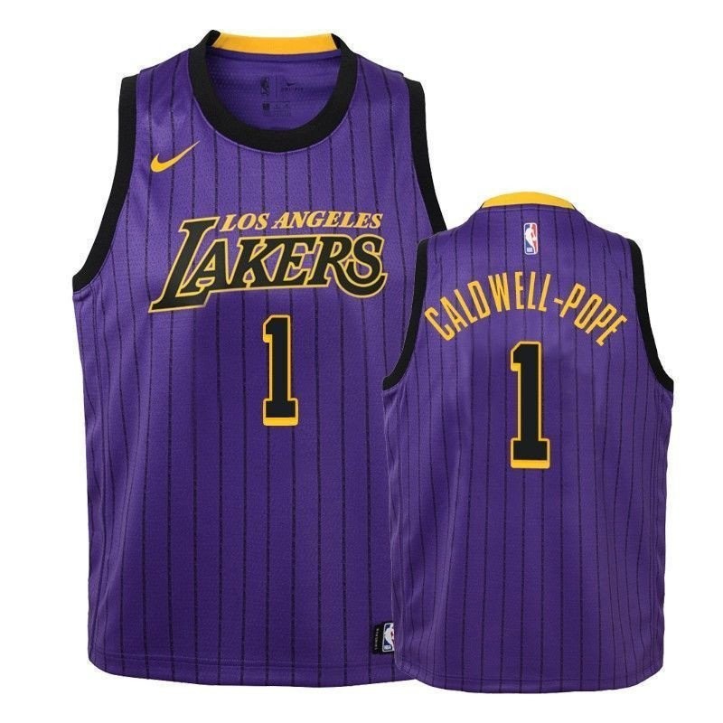 Youth Lakers Kentavious Caldwell-Pope #1 City Purple Multicolor Jersey S-3XL