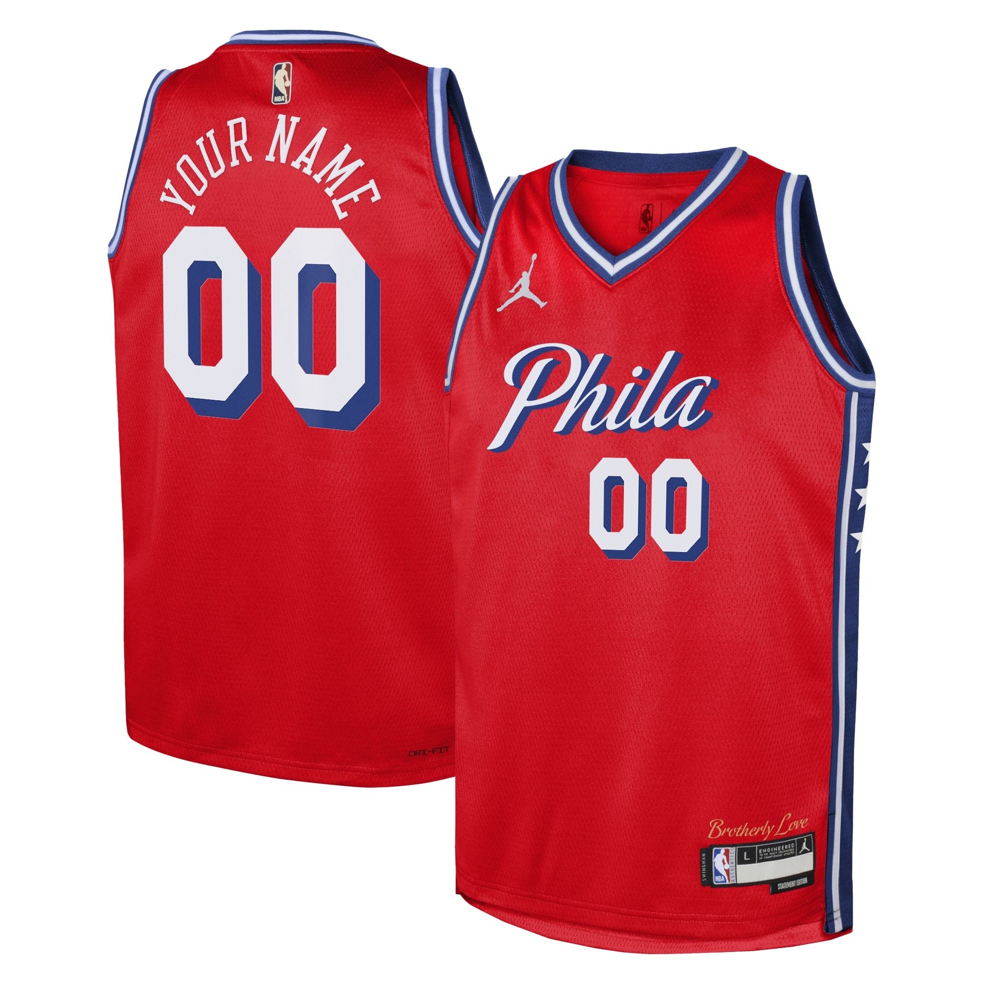 Philadelphia 76ers Jordan Statement Edition Swingman Jersey Custom Youth Multicolor