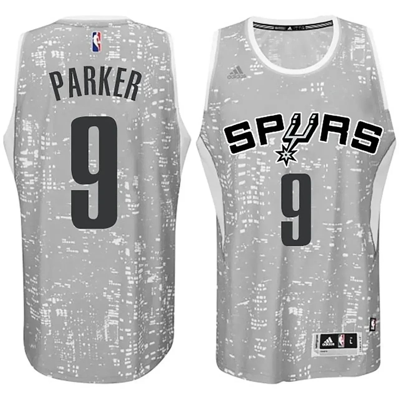Men's San Antonio Spurs Tony Parker #9 City Lights Black Swingman Jersey