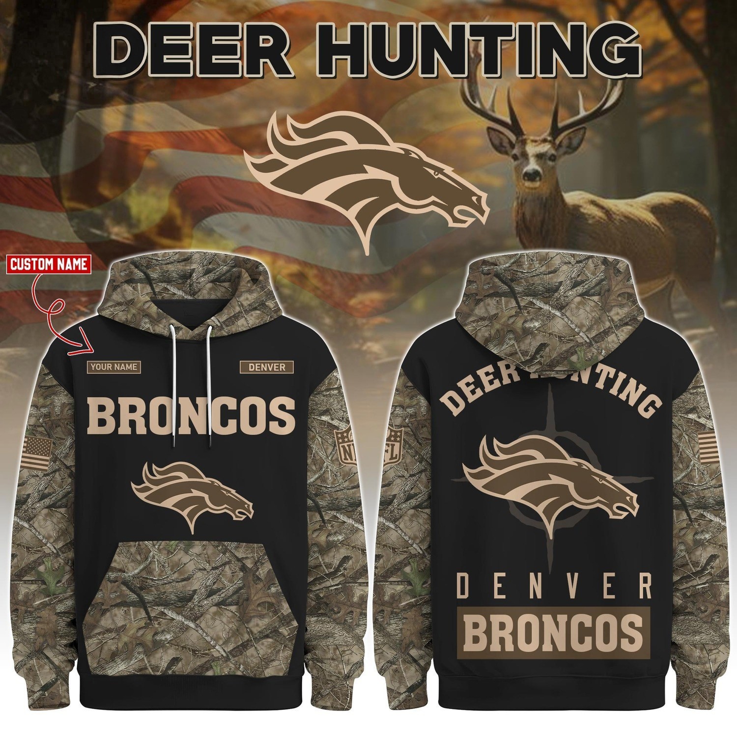 Musemora - Unisex Denver Broncos Hoodie - Game Day
