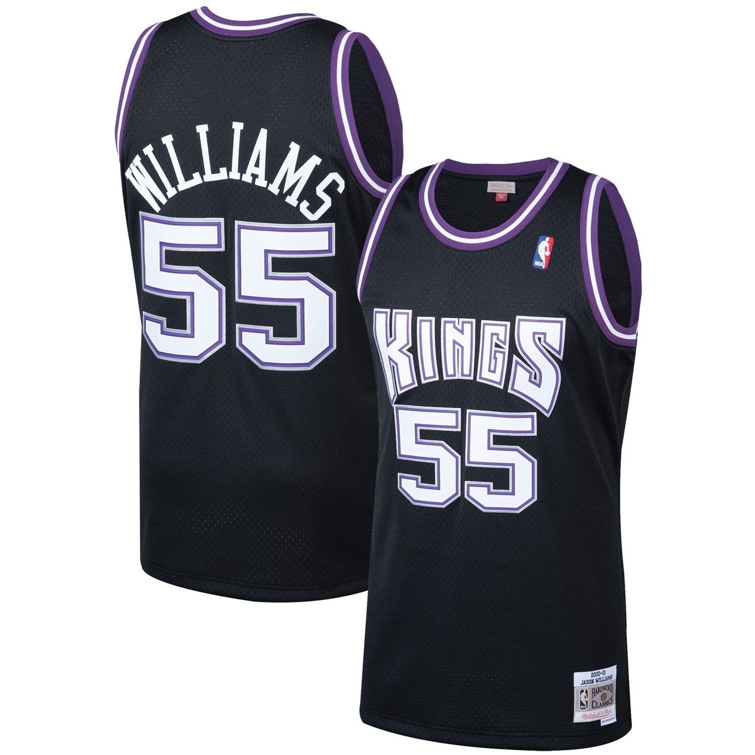Men's Mitchell & Ness Jason Williams Black Sacramento Kings 2000-01 Hardwood Classics Swingman Jersey