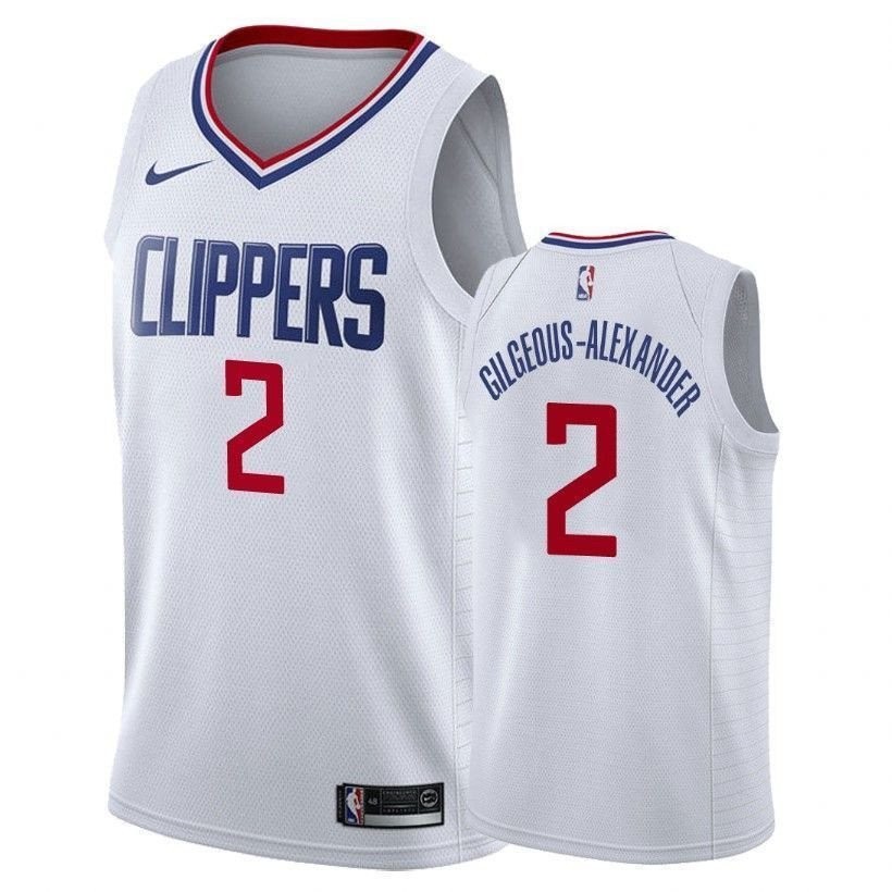 Men's Clippers Male Shai Gilgeous-alexander 2 Association White Jersey