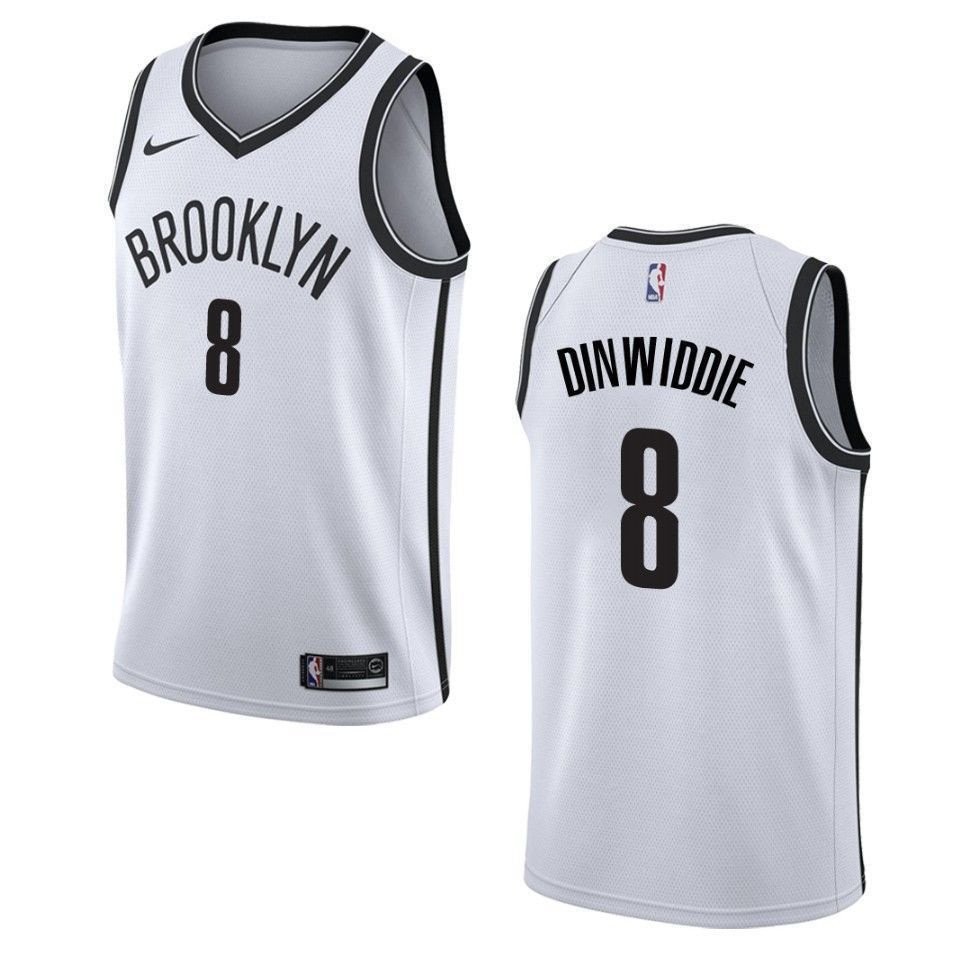 Men's Brooklyn Nets Spencer Dinwiddie #8 Association Swingman Jersey White