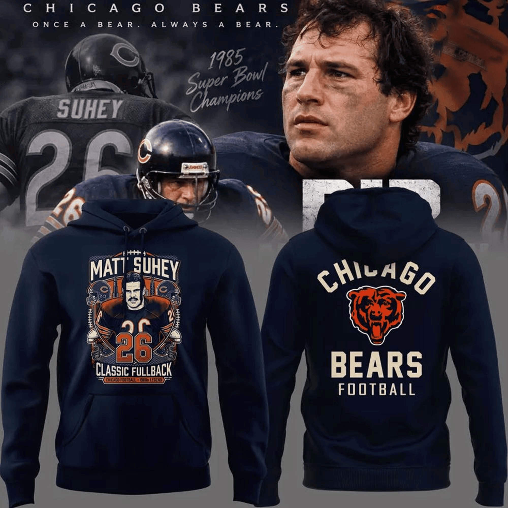 Musemora - Unisex Chicago Bears Hoodie - Football
