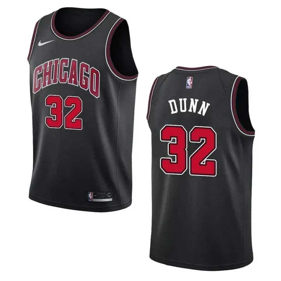 Men's Chicago Bulls Kris Dunn #32 Statement Swingman Jersey Black