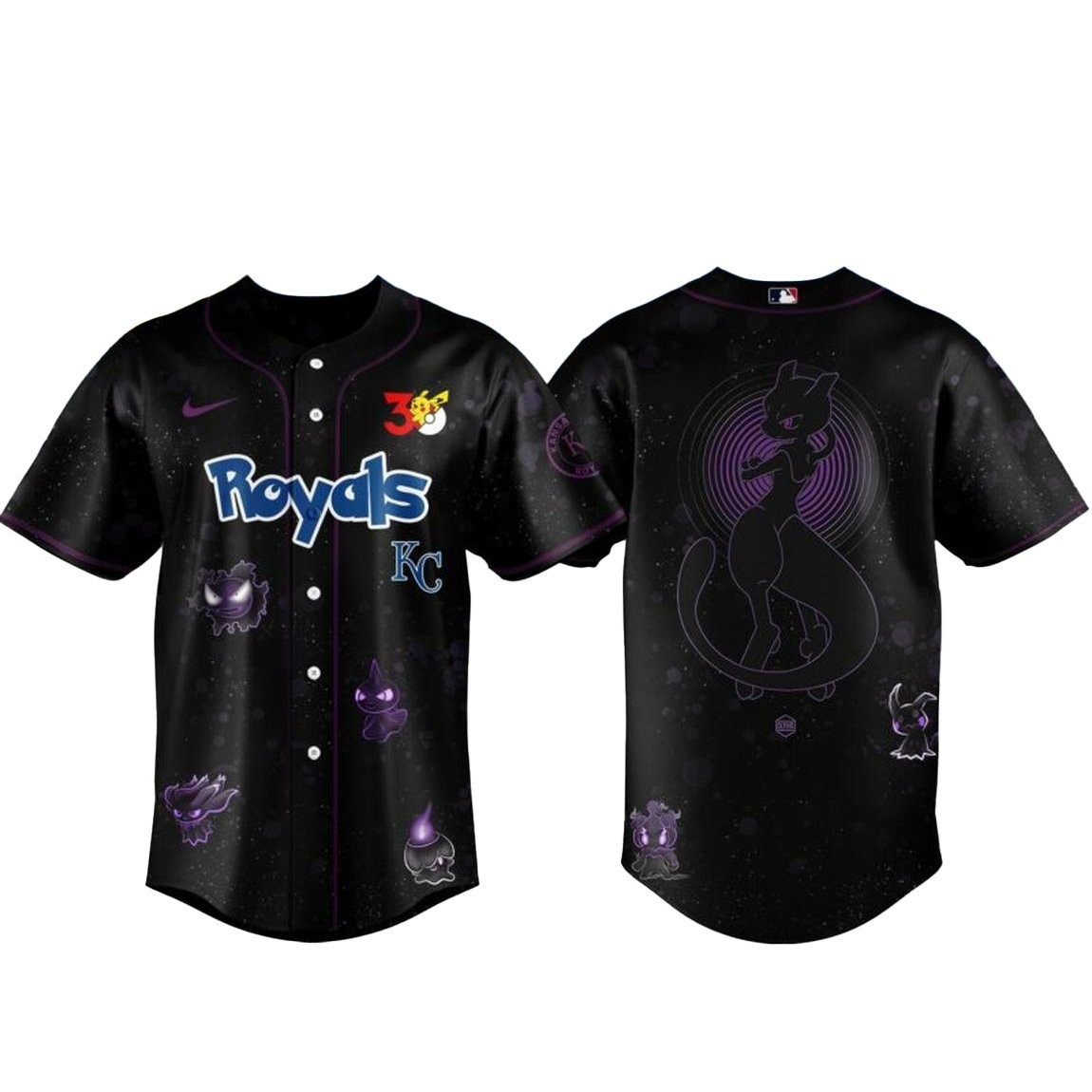 Kansas City Royals Pokemon 30th Anniversary 1996-2026 Baseball Jersey
