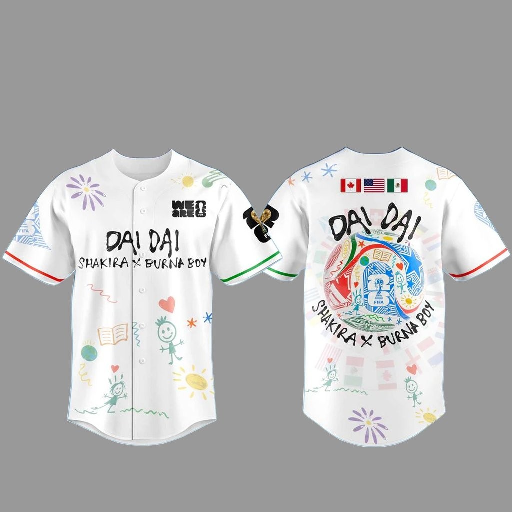 Shakira x Burna Boy World Cup Tour 2026 Baseball Jersey