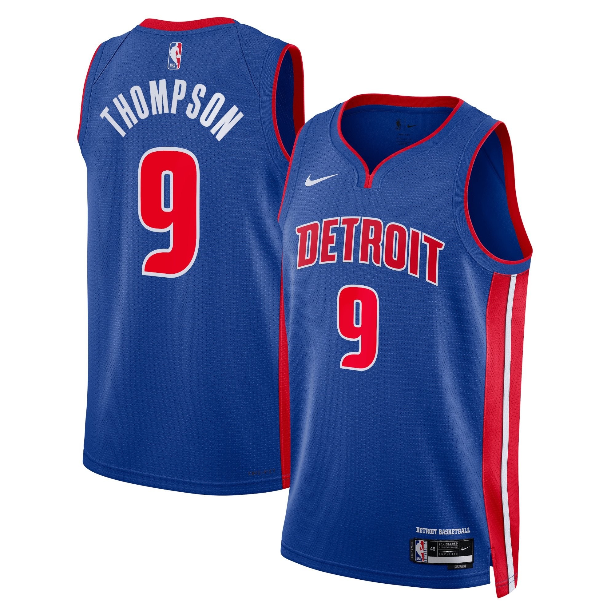 Detroit Pistons Icon Edition Swingman Jersey Blue Ausar Thompson Unisex