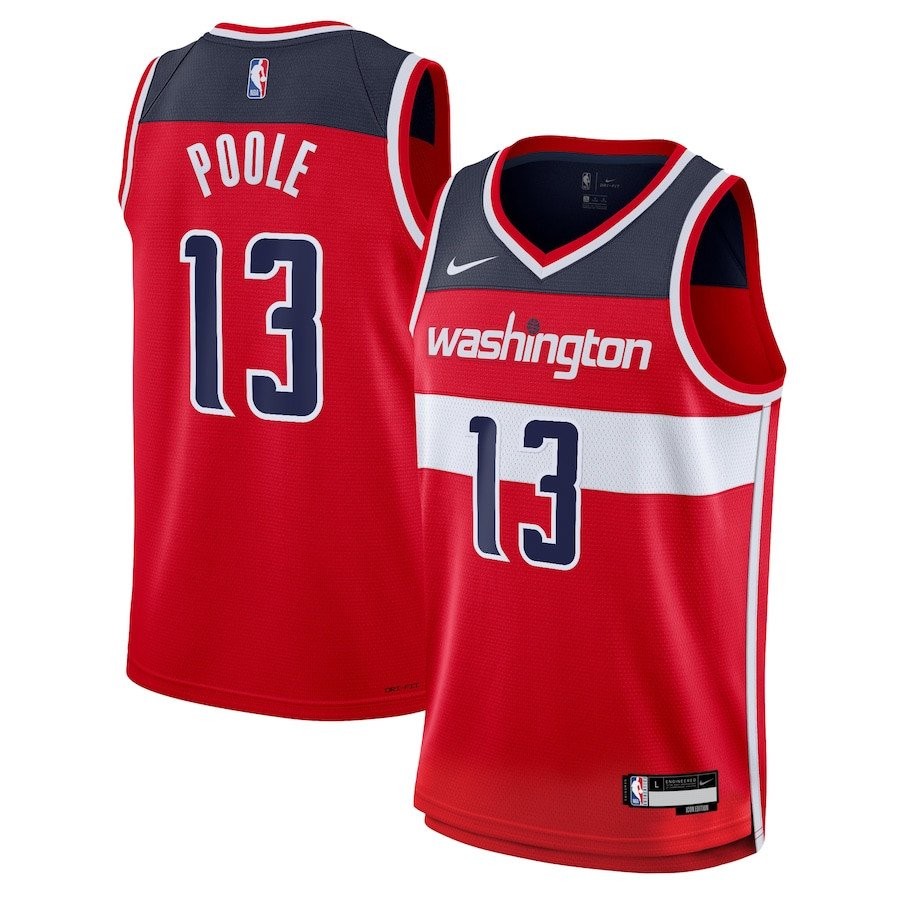 Jordan Poole 13 Washington Wizards Unisex Swingman Jersey Icon Edition Red